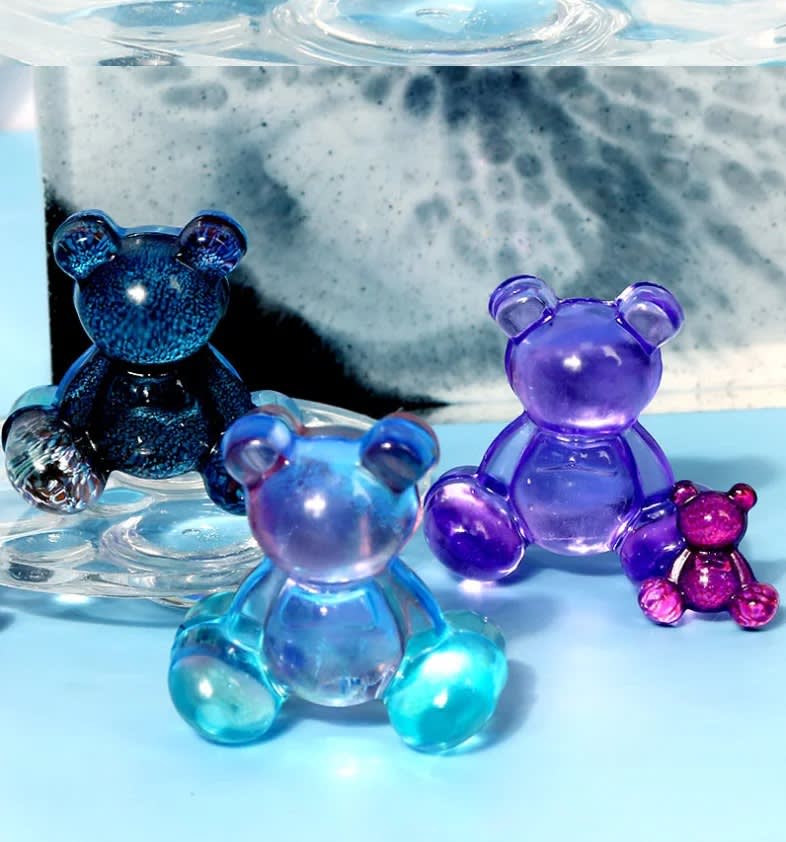 MOLDE DE SILICONA FIGURA OSO 6 PIEZAS (F238) 0