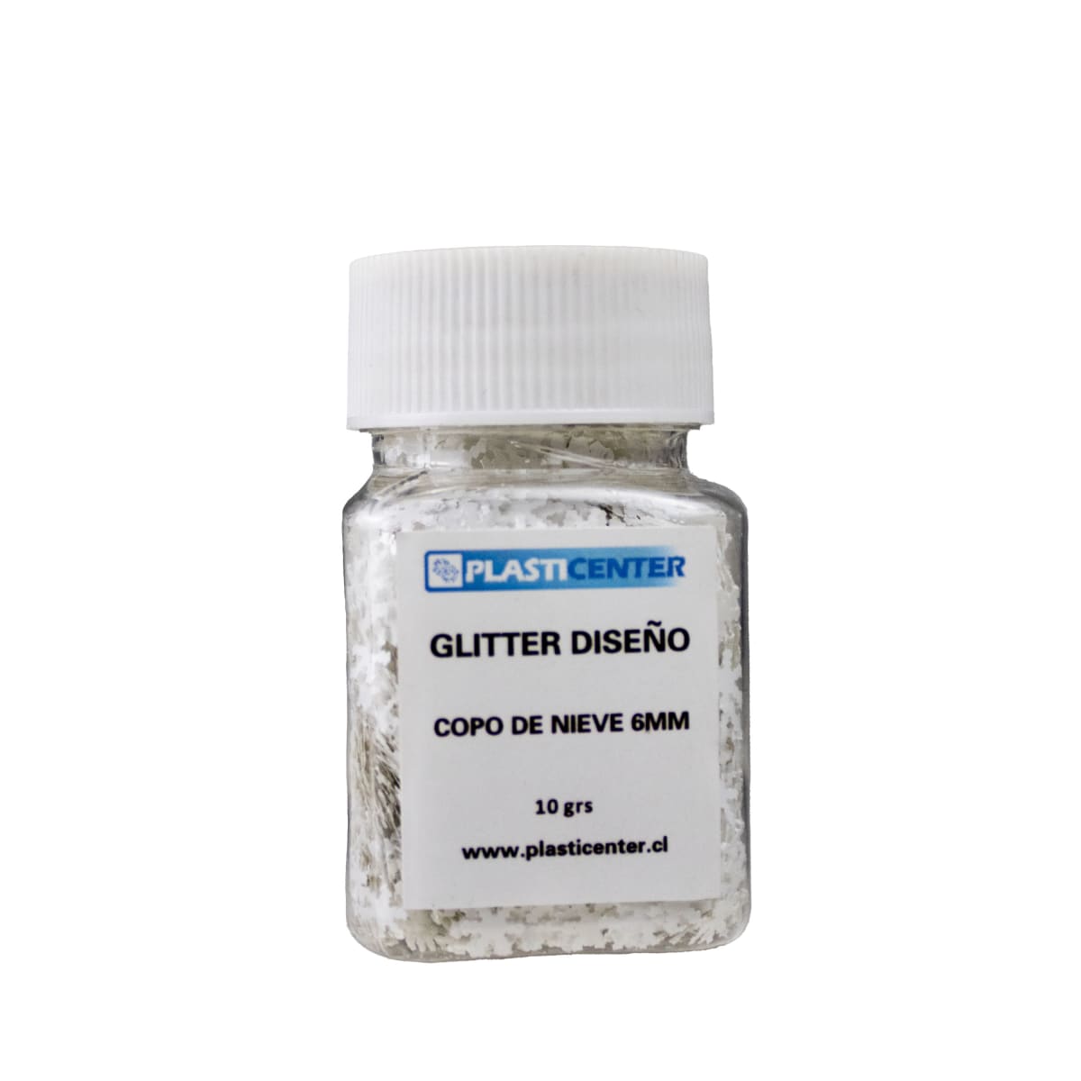 GLITTER DISEÑO COPO DE NIEVE 6MM2