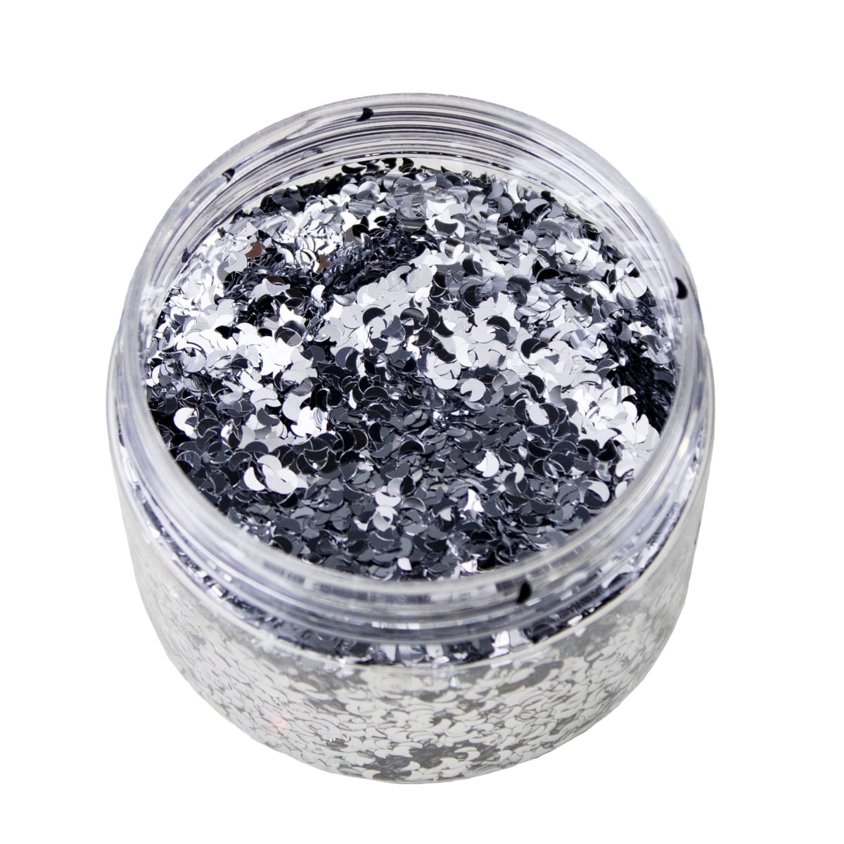 GLITTER DISEÑO LUNA PLATA 3MM 0