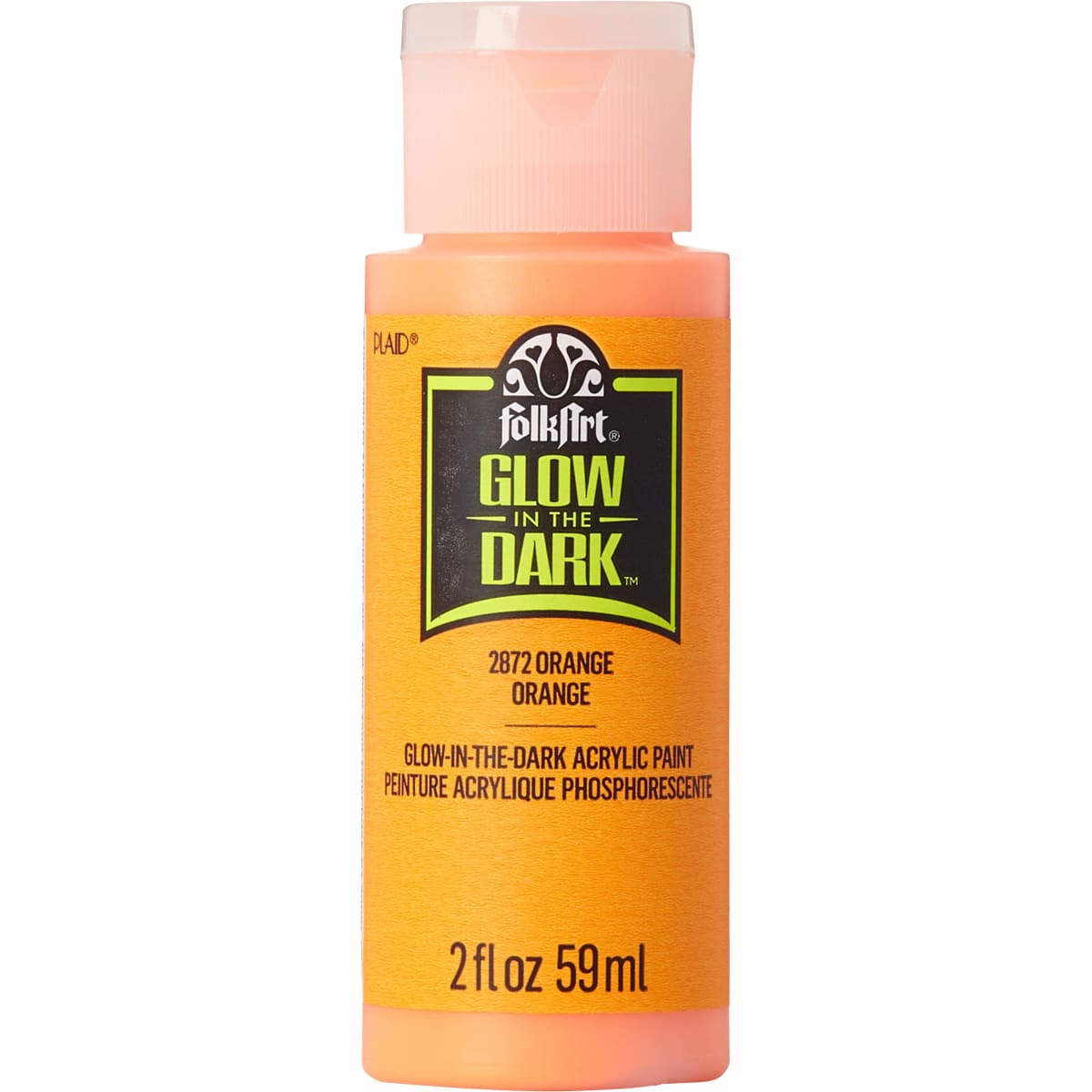 Plaid Folkart Glow In The Dark - Pintura Acrílica Brilla En La Oscuridad 2oz (59ml)3