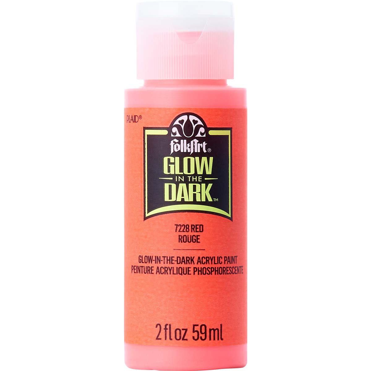 Plaid Folkart Glow In The Dark - Pintura Acrílica Brilla En La Oscuridad 2oz (59ml)4