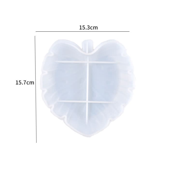 MOLDE DE SILICONA PLATO DISEÑO HOJA #1 (D328)2