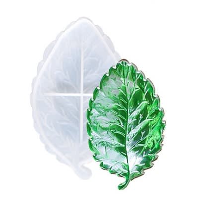 MOLDE DE SILICONA PLATO DISEÑO HOJA #2 (D329) 0