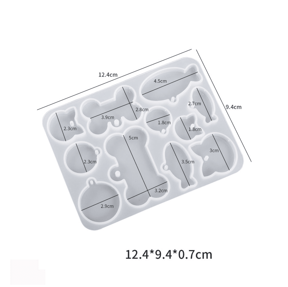 MOLDE DE SILICONA COLGANTES MASCOTAS (C273) 1