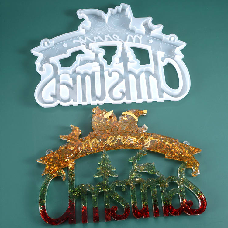 MOLDE DE SILICONA FRASE MERRY CHRISTMAS (N270)3