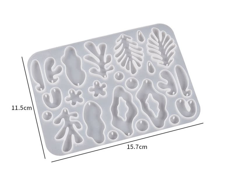 MOLDE DE SILICONA JOYERIA 12 PARES #2 (J292) 0