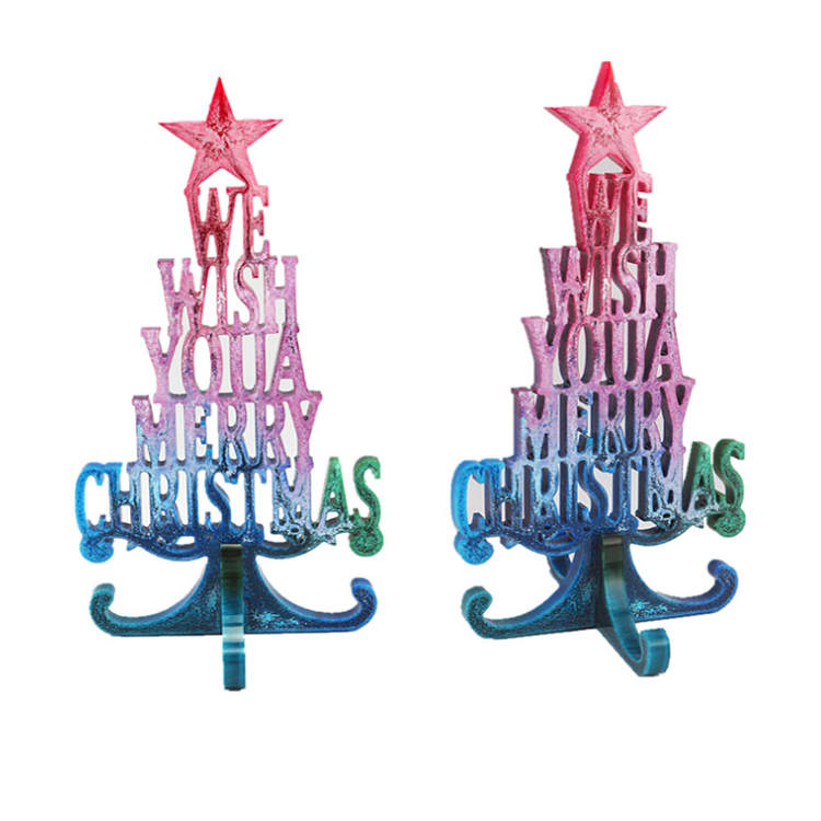 MOLDE DE SILICONA ARBOL NAVIDAD FRASE (N306)3