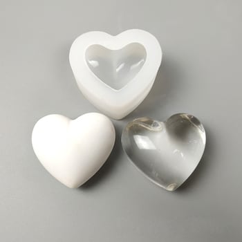 MOLDE DE SILICONA FIGURA CORAZÓN MACIZO (F280)3