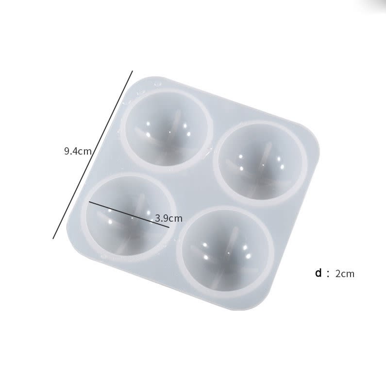 MOLDE DE SILICONA MEDIA ESFERA MÚLTIPLE (J312)2