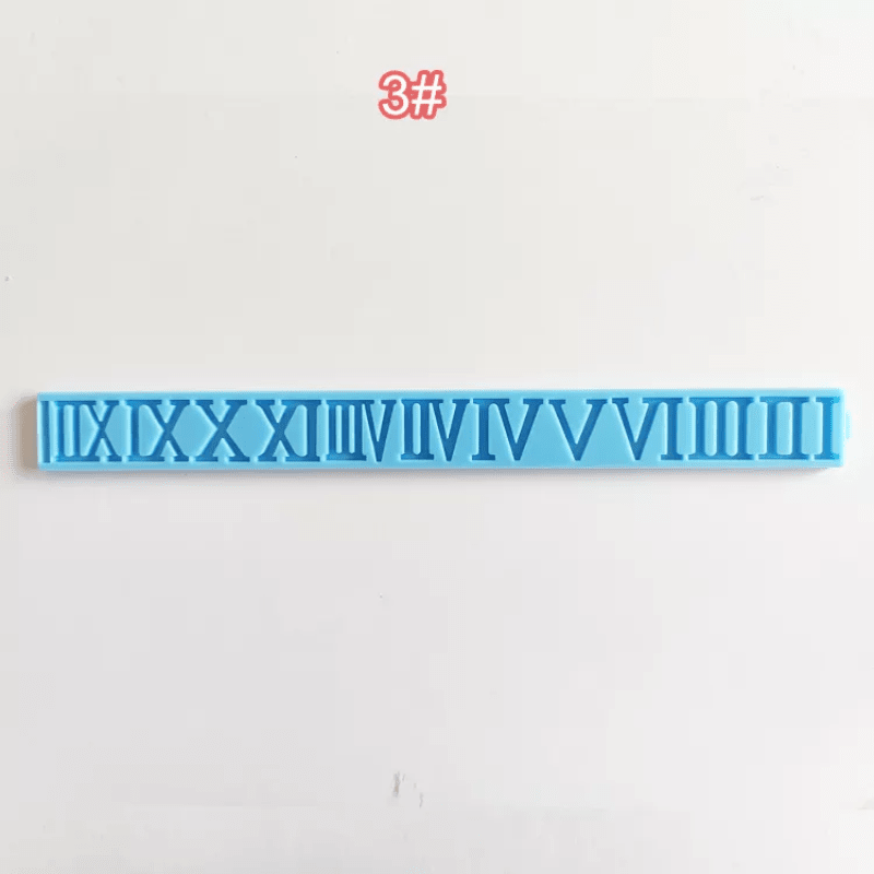 MOLDE DE SILICONA NÚMEROS ROMANOS PARA RELOJ MURAL (R133) 1