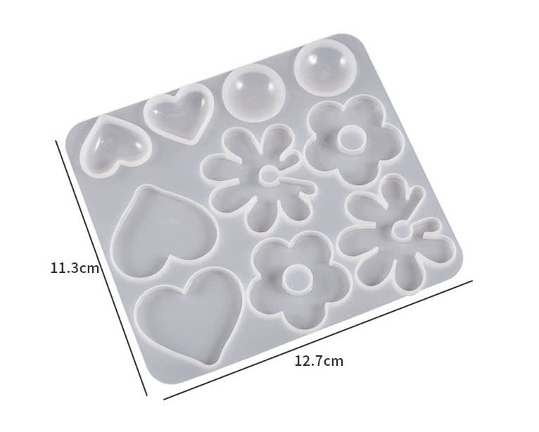 MOLDE DE SILICONA JOYERIA 5 PARES #2 (J294) 0