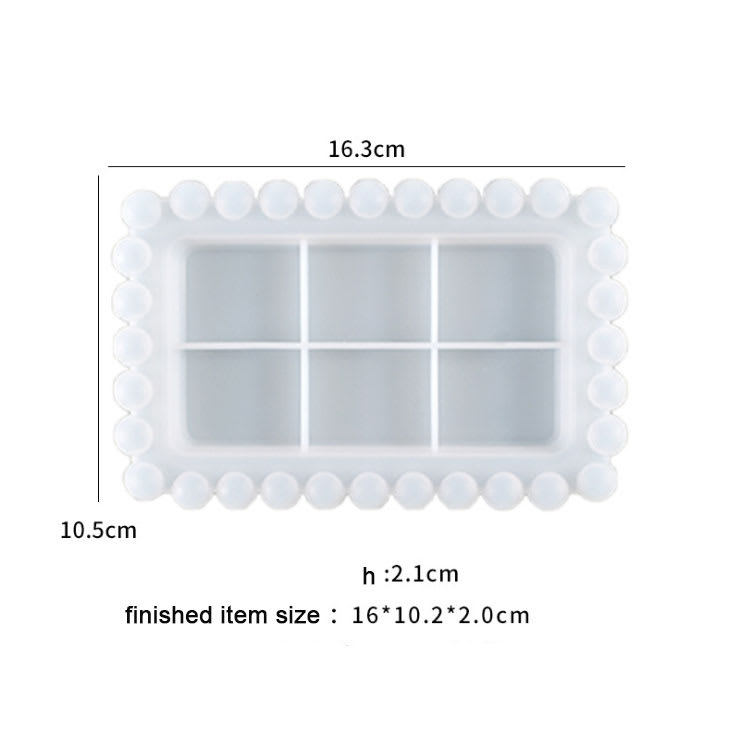 MOLDE DE SILICONA BANDEJA RECTANGULAR BORDE PERLAS (B264)2