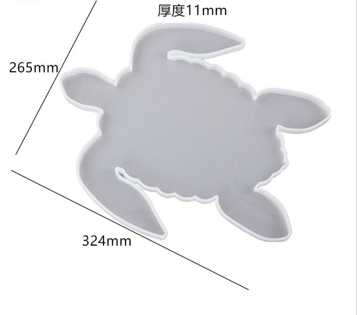 MOLDE DE SILICONA BANDEJA DISEÑO TORTUGA MARINA (B281)2