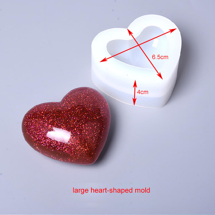 MOLDE DE SILICONA FIGURA CORAZÓN MACIZO (F280)2