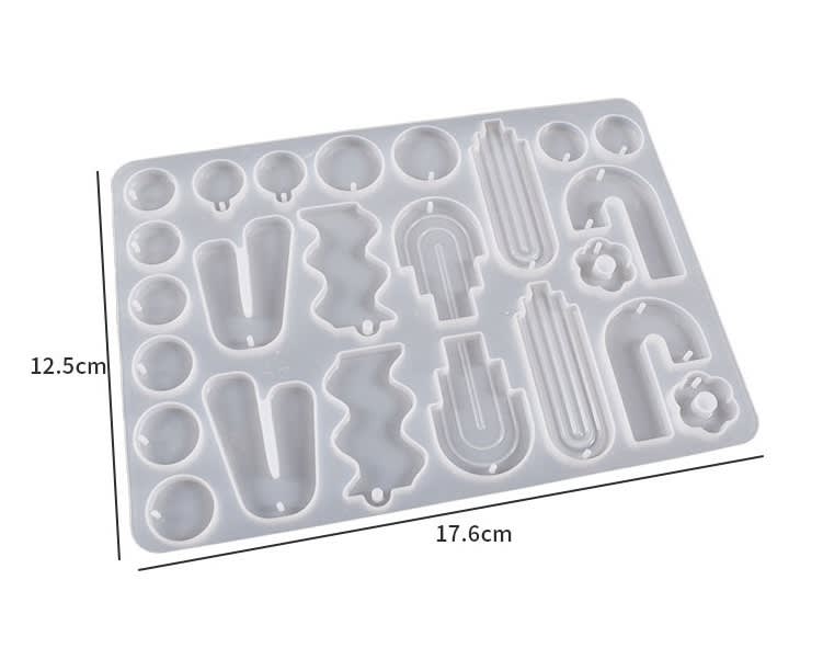 MOLDE DE SILICONA JOYERIA 12 PARES #1 (J291) 0