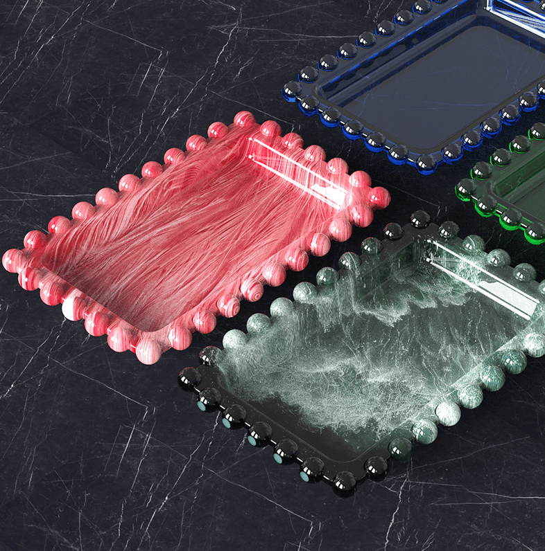 MOLDE DE SILICONA BANDEJA RECTANGULAR BORDE PERLAS (B264)3