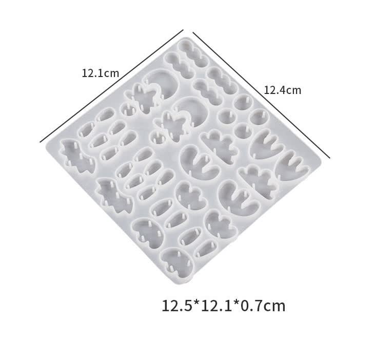 MOLDE DE SILICONA JOYERIA 21 PARES (J284) 0