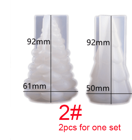 MOLDE DE SILICONA ARBOL NAVIDAD 2 PIEZAS (N335)2