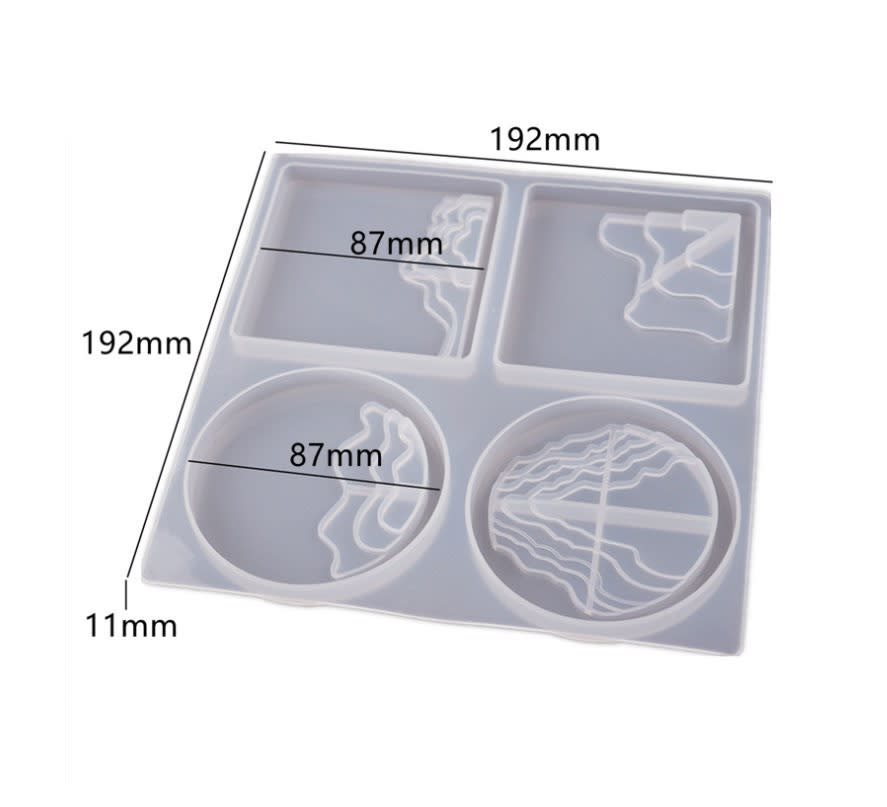 MOLDE DE SILICONA POSAVASO DISEÑO TERRRAZA NATURAL MÚLTIPLE (P320)2