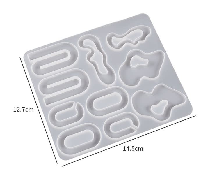 MOLDE DE SILICONA JOYERIA 5 PARES #1 (J293) 0