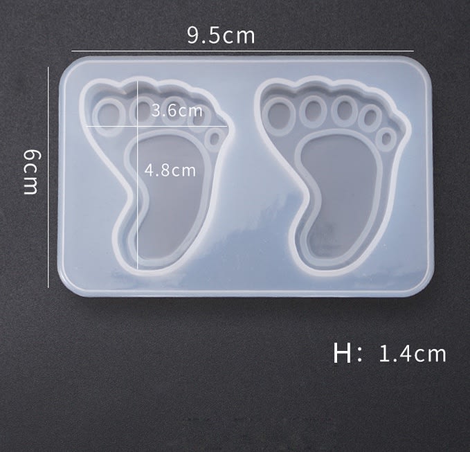 MOLDE DE SILICONA HUELLA BEBÉ (F279)2