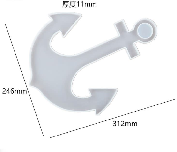 MOLDE DE SILICONA BANDEJA DISEÑO ANCLA (B282)2