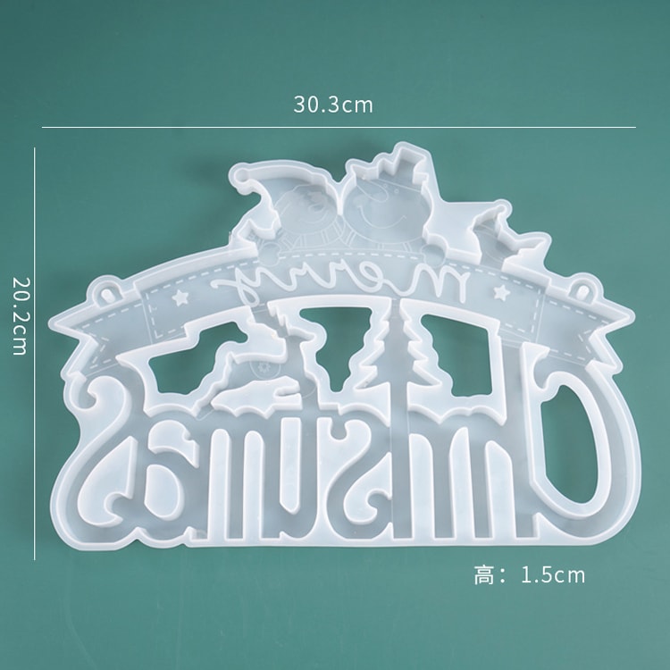 MOLDE DE SILICONA FRASE MERRY CHRISTMAS (N270)2