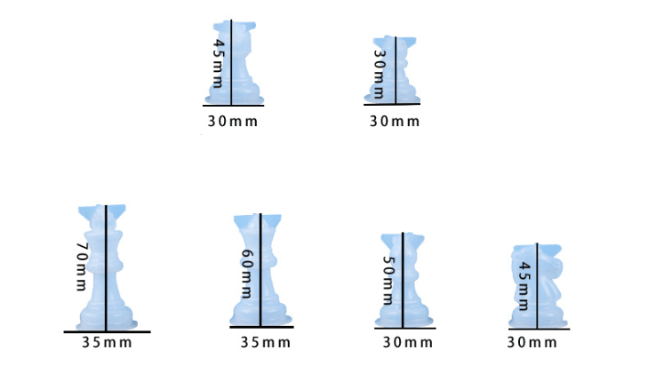 MOLDE DE SILICONA AJEDREZ 7 PIEZAS (J334)3