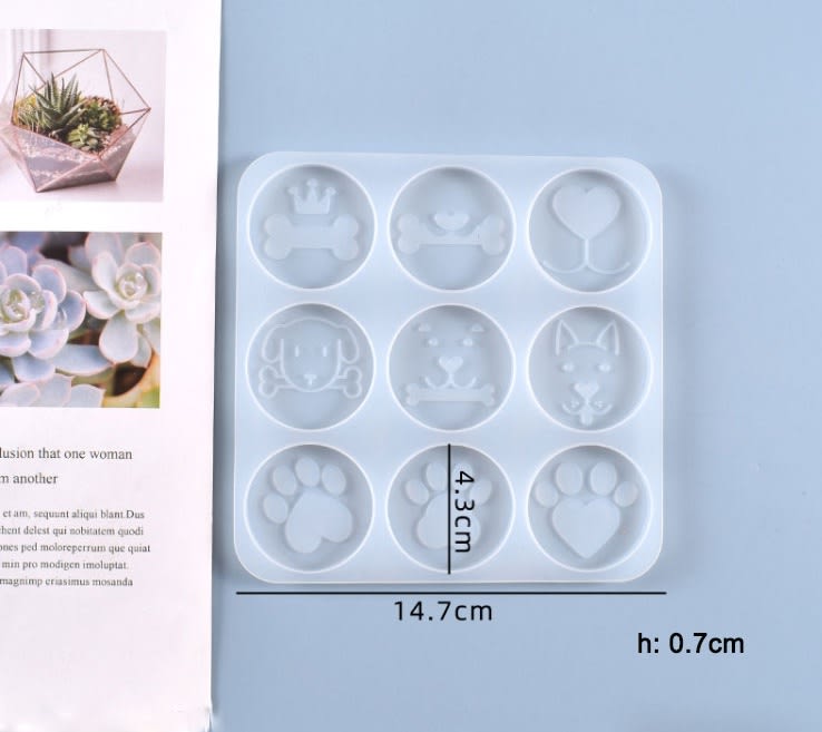 MOLDE DE SILICONA PLACA MASCOTA (M278)2