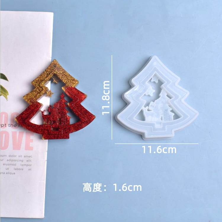 MOLDE DE SILICONA ARBOL NAVIDAD IMAGEN (N308)2