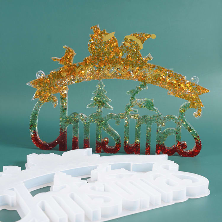 MOLDE DE SILICONA FRASE MERRY CHRISTMAS (N270) 0