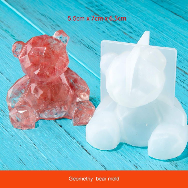 MOLDE DE SILICONA FIGURA OSO DISEÑO GEOMÉTRICO (F266)2