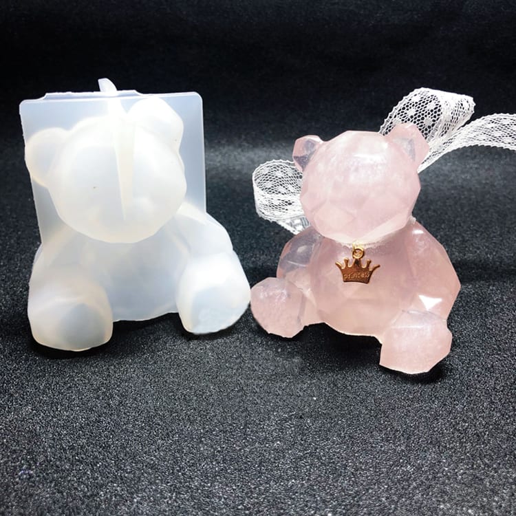 MOLDE DE SILICONA FIGURA OSO DISEÑO GEOMÉTRICO (F266) 0