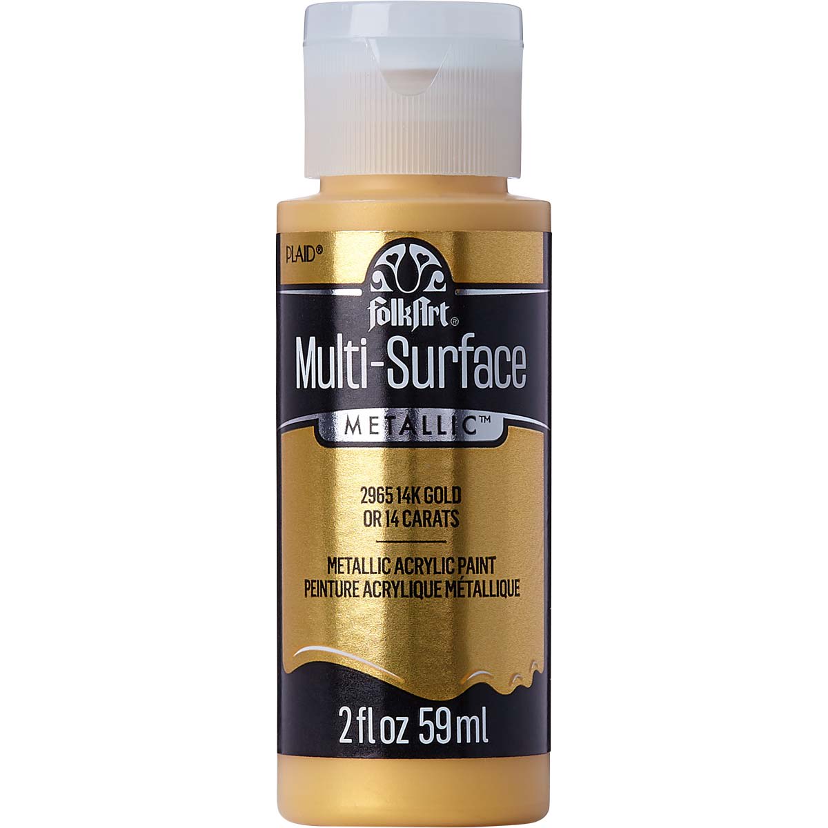 Plaid Folkart Multi-Surface Metallic - Pintura Acrílica Metalica 2oz (59ml) 0
