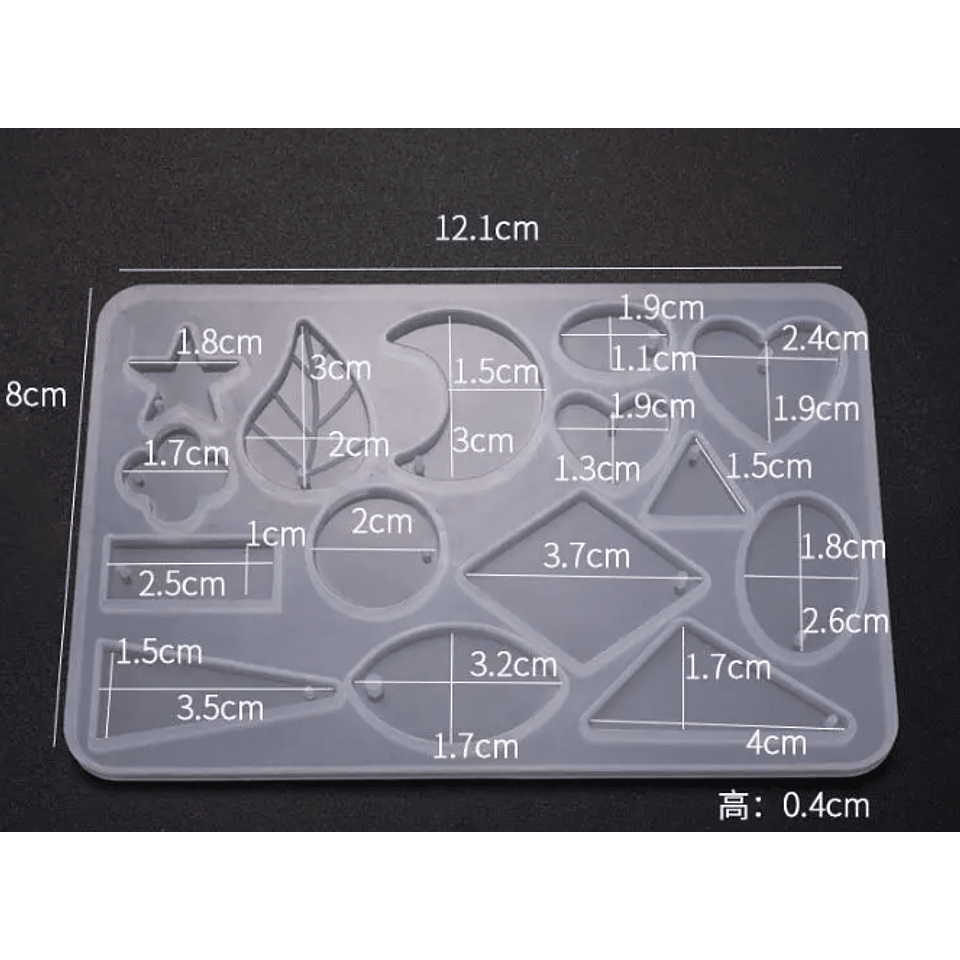 MOLDE DE SILICONA JOYERIA 17 FIGURAS (J224)2