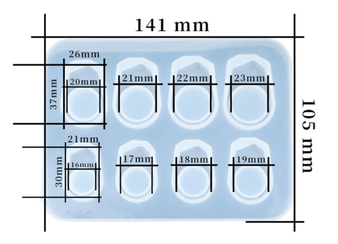 MOLDE DE SILICONA ANILLOS #1 (A208)2