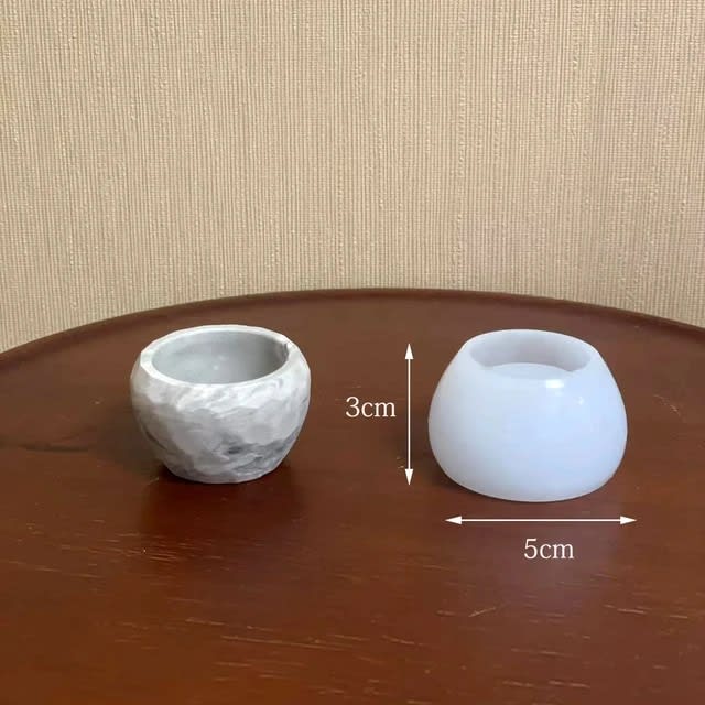 MOLDE DE SILICONA MINI PORTAVELA REDONDO DISEÑO 4 CM X 2 CM (V242) 0