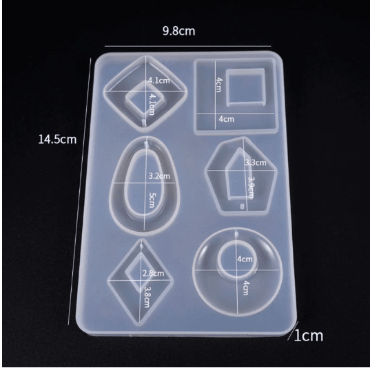 MOLDE DE SILICONA JOYERIA 6 FIGURAS #1 (J166) 0