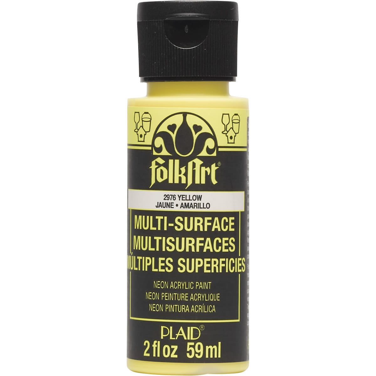 Plaid Folkart Multi-Surface Neon BlackLight - Pintura Acrílica Neon UV 2oz (59ml)3