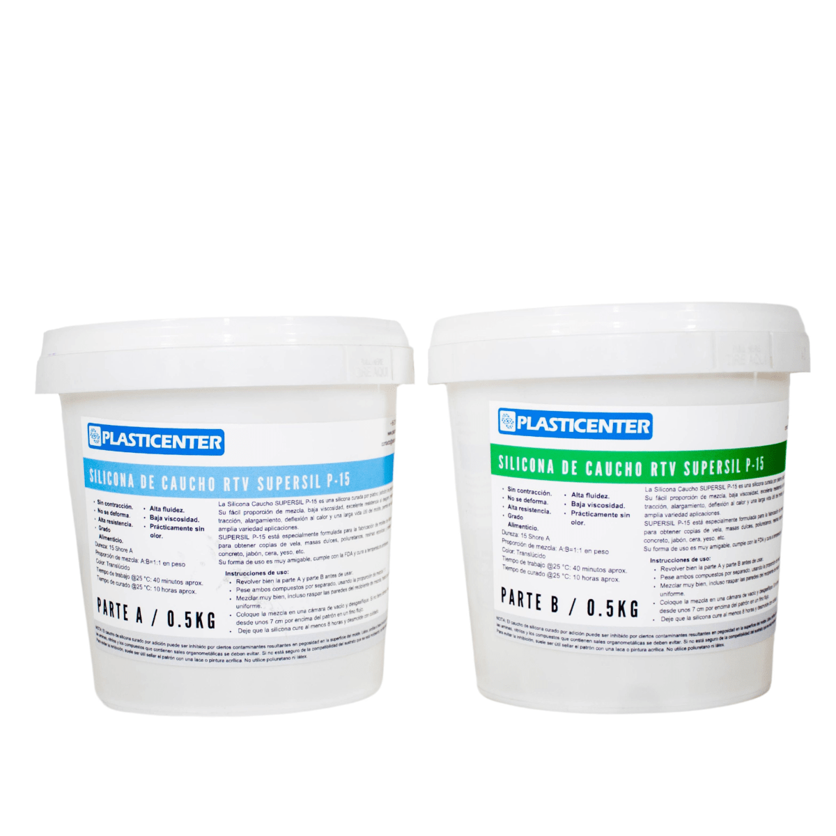 Silicona Caucho RTV SUPERSIL P15 (Translúcida)/FDA 0