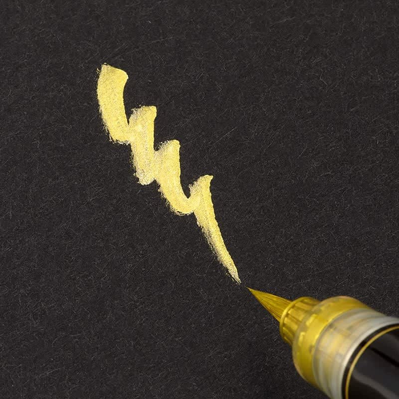 Pentel Metallic Fude Brush Pen - Gold3