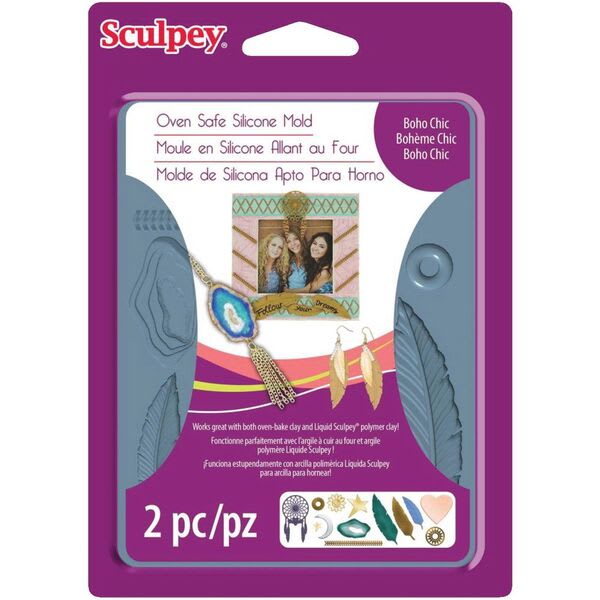 Sculpey - Molde de Silicona Horneable Figuras Boho Chic 0