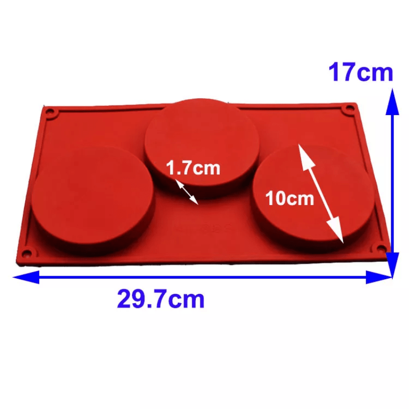 MOLDE DE SILICONA POSAVASO REDONDO LISO MULTIPLE (P105)1