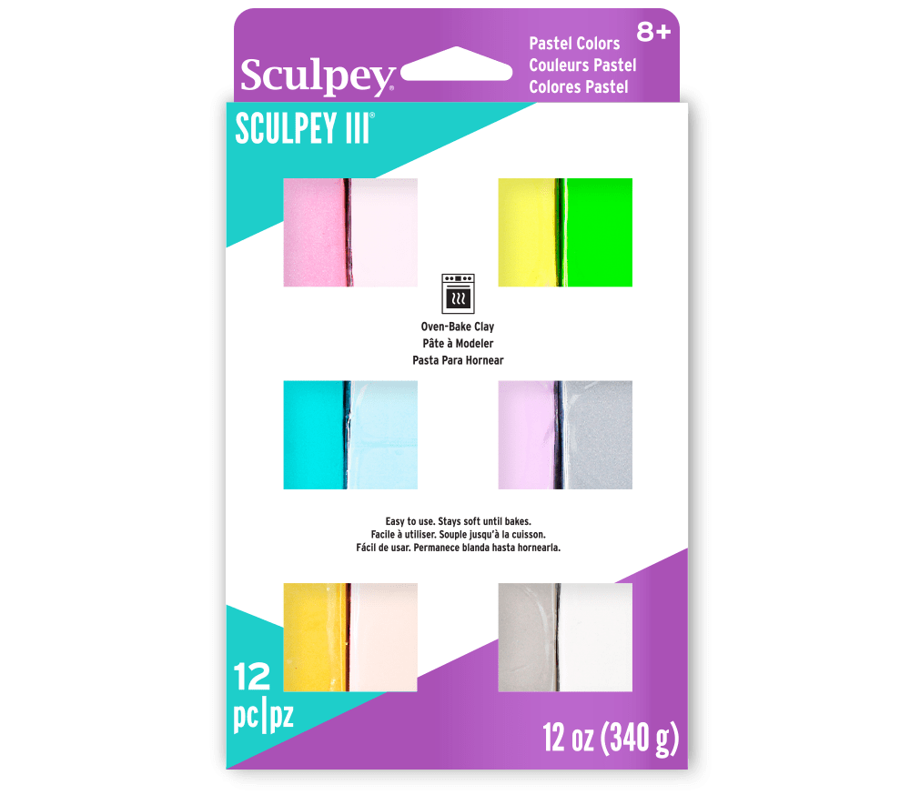 Sculpey III - Multipack 12 Colores Perlados y Pasteles (340 gr) 0
