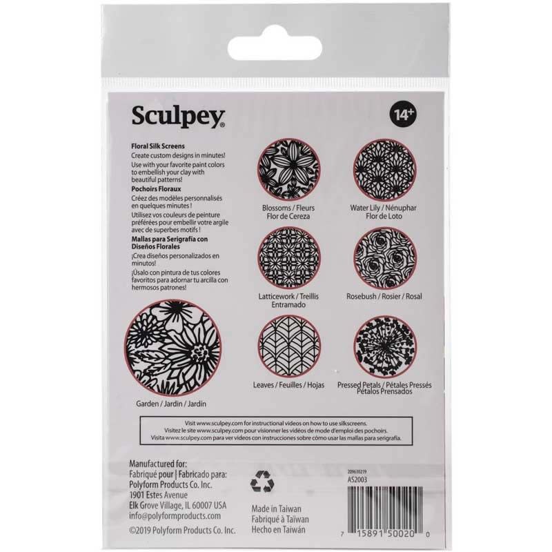 Sculpey Malla Para Serigrafía - Flores2