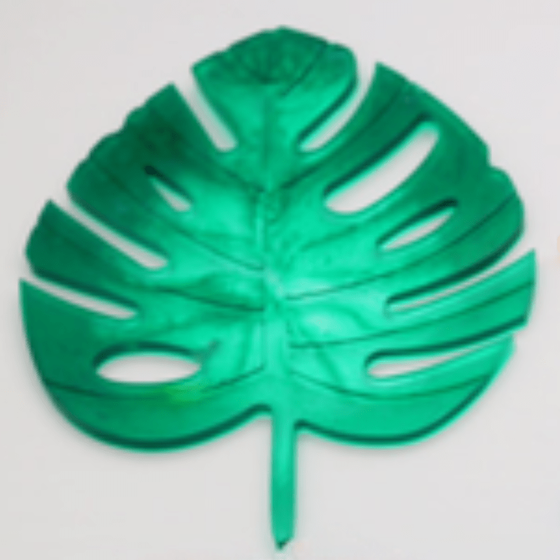 MOLDE DE SILICONA TABLA HOJA MONSTERA (B333)3