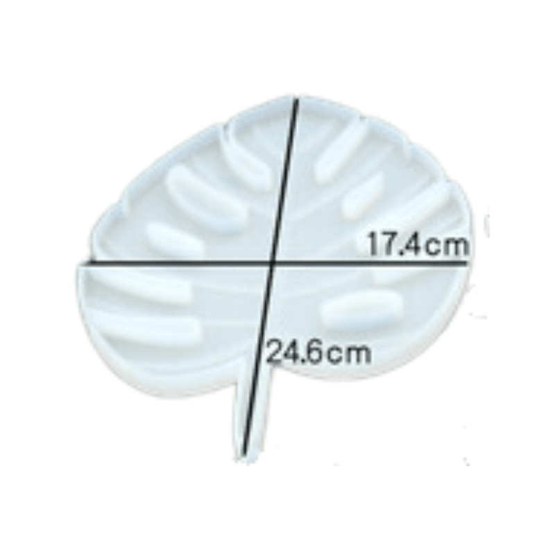 MOLDE DE SILICONA TABLA HOJA MONSTERA (B333)2