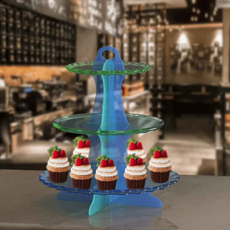 MOLDE DE SILICONA BANDEJA 3 PISOS CON SOPORTE (B116)2