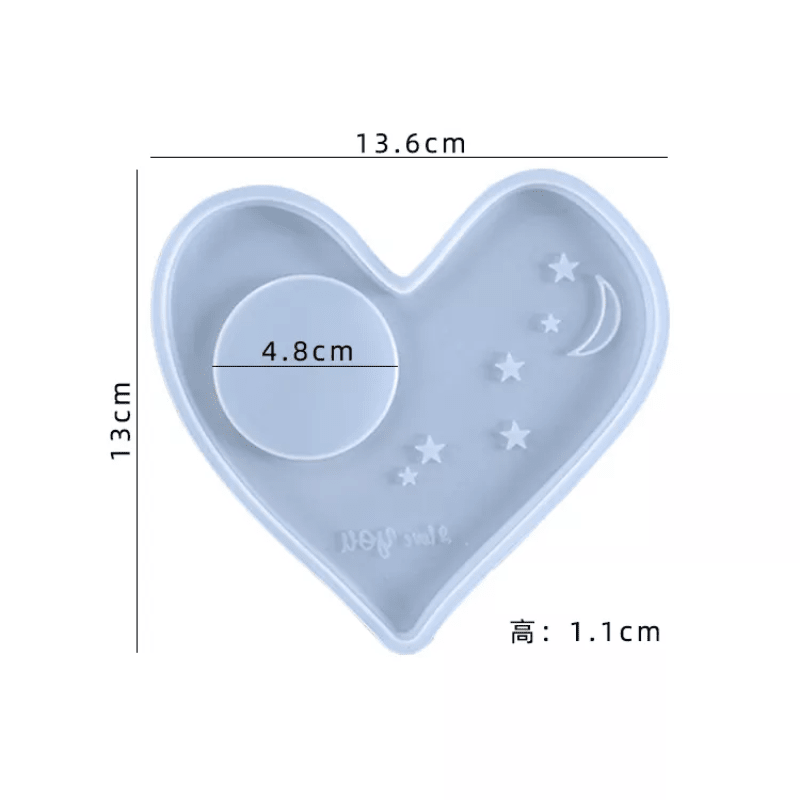 MOLDE DE SILICONA PORTAVELA CORAZÓN (M137) 1
