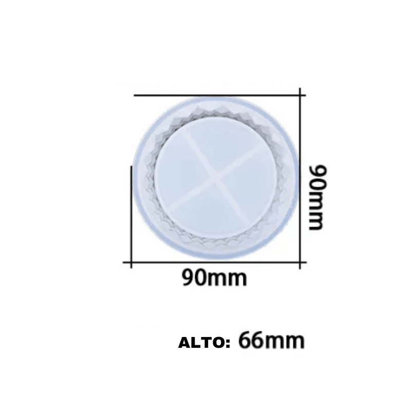 MOLDE DE SILICONA MACETA CILINDRO DISEÑO PANAL (M110)1